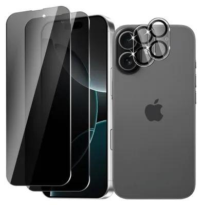 Produktbild von 2X Blickschutz Schutzglas für iPhone 17 Display Kamera Panzerfolie Privacy 9H