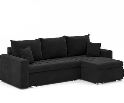 Zdjęcie produktu dla Narożnik Luis L - narożnik w kształcie litery L, sofa, kanapa, z funkcją spania, pojemnik, poduszki i pikowanie, meble tapicerowane, PRAWY Storm 99