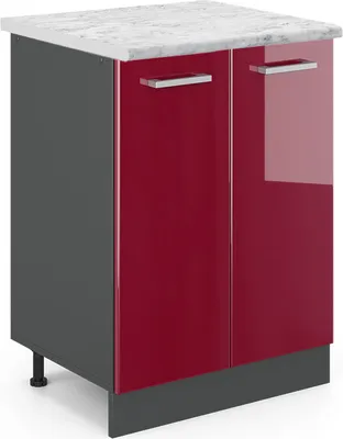 Immagine prodotto di Mobiletto base cucina Vicco R-Line Rosso lucido 60 cm PL Marmo, Model 45872