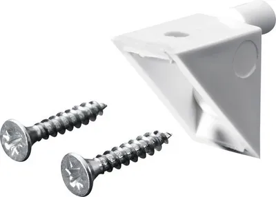Produktbild von Regalbodenträger Winkelbodenträger 5 mm weiß mit Schraube 8 Stück