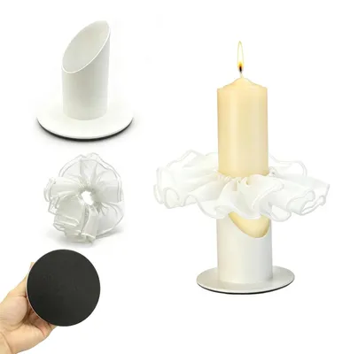 Produktbild von Elegante Kerzenhalter mit Wachsauffangbehälter