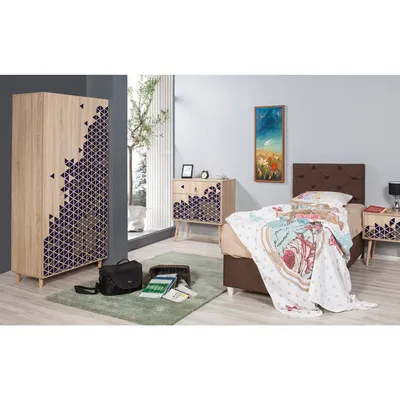 Obrázek produktu pro Skye Decor, Styl - 123, Šatní skříň, dub Sonoma, 100 % melaminovaná dřevotříska, 90 x 52 x 192 cm