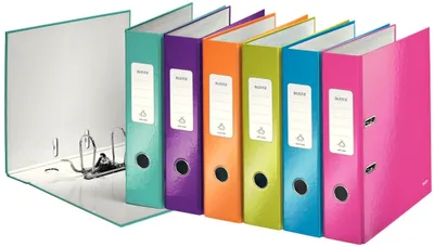 Produktbild von Ordner Wow A4 80mm sortiert Packung mit 10 Stück