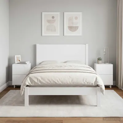 Image de vidaXL Table de chevet, lot de 2, blanc, 33,5 x 34,5 x 50 cm, panneaux de particules