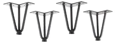 Produktbild von SOTECH Haarnadelbeine 150 mm schwarz – Hairpin Legs Industrial Look (4 Stück)