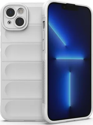 Produktbild von Mobigear Bumpy iPhone 14 Plus Hülle Flexibles TPU Backcover - Weiß
