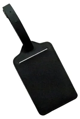 Produktbild von Schwarze Kunstleder-Gepäckanhänger im 2er Set