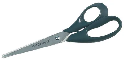 Produktbild von Q-CONNECT KF01227, Erwachsener, Gerader Schnitt, Einzelbild, Schwarz, Metallisch, Kunst-& Handwerksscheren, Büroscheren, Kunststoff