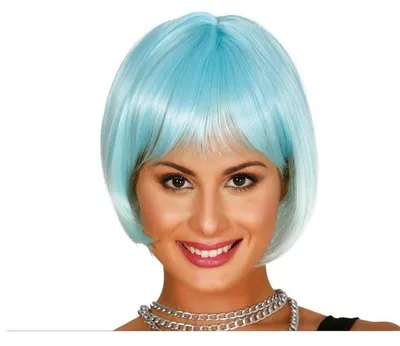 Zdjęcie produktu dla Niebieska krótka peruka disco dla kobiet