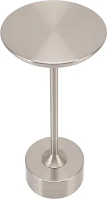 Zdjęcie produktu dla Akumulatorowa lampa stołowa 2000mAh 3 poziomy jasności Przenośna metalowa lampka nocna USB C LED srebrna