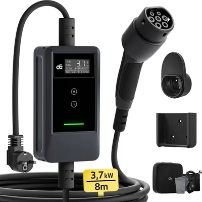 Obrázok produktu pre Nabíjačka typu 2 EV, výkon 3,7 kW, dĺžka kábla 8 metrov, 3,7 kW 8 metrov, typ 2