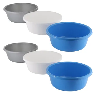 Produktbild von 6er Set Plastikschüssel 4 Liter Schüssel Kunststoffschüssel Ø 28 cm Rührschüssel Küchenschüssel Servierschüssel