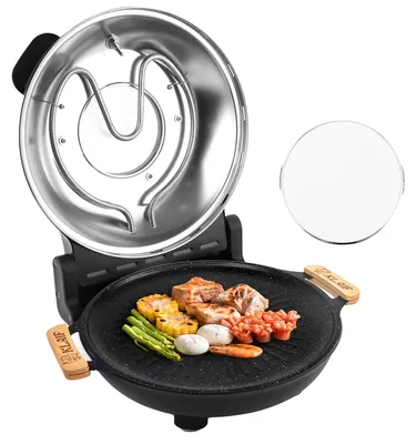 Obrázek produktu pro Elektrický gril na pizzu, s duální regulací teploty, pro vysokoteplotní vaření, černý