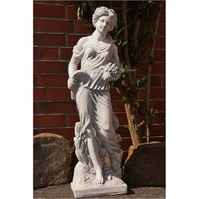 Produktbild von Jahreszeit Sommer aus Steinguss perfekt für den Garten die Terrasse oder den Vorgarten ist Frostfest Witterungsbeständig und Neu100cm H, PO-457