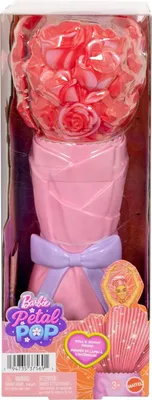 Produktbild von Barbie Duftende Petal Pop Modepuppe mit Rosenkleid, Überraschungs-Zubehörteilen wie ein Häschen und vieles mehr, Modepuppe, Weiblich, 3 Jahr(e), Mädchen, 312 mm, Mehrfarbig