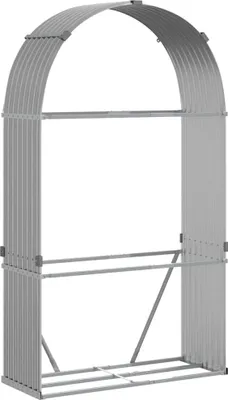Obrázek produktu pro vidaXL Přístřešek na palivové dřevo Světle šedý 120x45x210 cm Pozinkovaná ocel