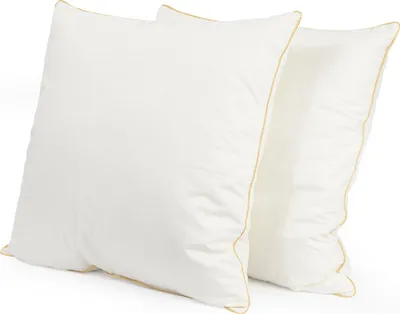 Produktbild von 2er Federkissen 50x50 cm | Kissenfülung 580g 100% Federn | Kissen mit  Zertifikat | Bezug 100% Baumwolle