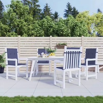 Produktbild von Niedriglehner-Auflagen 4 Stk. Marineblau Stoff