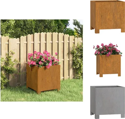 Zdjęcie produktu dla vidaXL Sadzarka z nogami Rusty 32x30x33 cm stal corten - Donice i sadzarki