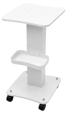 Obrázok produktu pre Kozmetický vozík, kolieska s 360° otočnou funkciou, veľký úložný priestor, biela farba