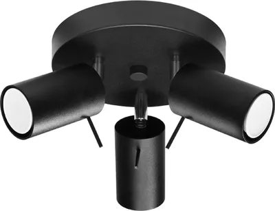 Produktbild von Deckenleuchte RING 3P schwarz 3xGU10 10W Stahl 18x20x20cm Sollux Lighting