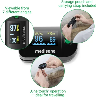 Immagine prodotto di medisana PM 100 Saturazione SpO2 precisa e Display OLED 10 livelli luminosità