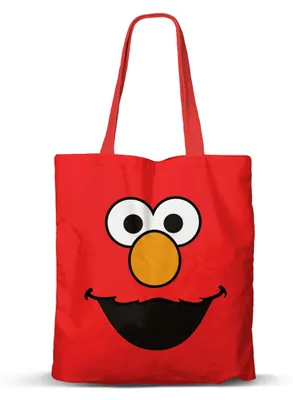 Productafbeelding van Shoppingtas met Elmo gezicht, 33 x 40 cm, rood