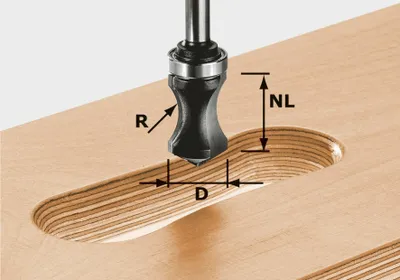 Obrázek produktu pro Festool HW S8 R16/NL32 Ruční fréza 19 x 19 x 68 x 16 x 8 mm ( 491033 ) pro frézy OF 900, OF 1000, OF 1010, OF 1010 R, OF 1400, OF 2000, OF 2200.