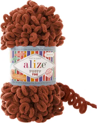 Produktbild von 100g Strickgarn ALIZE Puffy Fine, Fingerstrick Fingerstrick-Wolle ohne Nadel