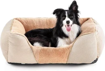 Produktbild von Famanu Hundebett 76 x 61 cm waschbar - weich und komfortabel - rutschfester Bezug - für mittelgroße und kleine Hunde