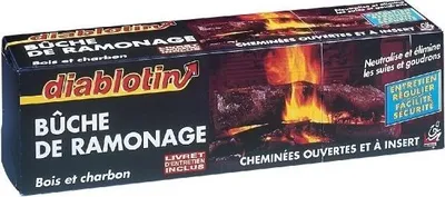 Image de Bûche De Ramonage Diablotin Nettoyage Chimique Cheminée Facile - Diablotin
