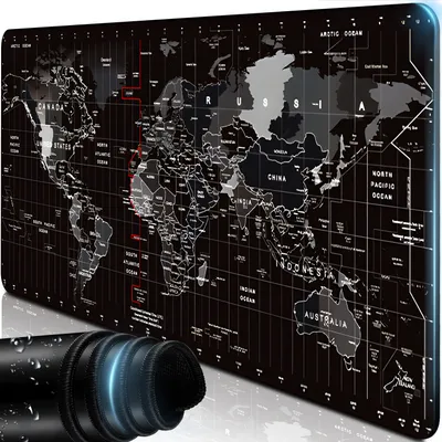 Produktbild von Podkładka pod mysz XXL Mapa świata 800x300mm Wielofunkcyjna antypoślizgowa podkładka na biurko Duży rozmiar Podkładka na biurko Speed Gaming Retoo