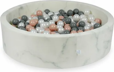 Immagine prodotto di Piscina di palline 110x30 in marmo - Con 400 palline / oro rosa, grigio, madreperla