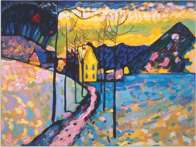 Produktbild von ARTland Wandbild Alu für Innen & Outdoor Winterlandschaft I. 1909 Größe: 80x60 cm
