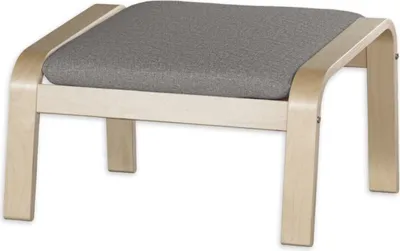 Produktbild von Dekoria Bezug für Poäng Hocker, grau, Hocker Poäng