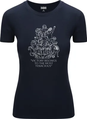 Produktbild von Diarbo Damen T-Shirt mit Sport Druck Die hartnäckigsten Spieler Dunkelblau Gr.S