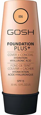 Produktbild von GOSH Foundation Plus+, Tube, Flüssigkeit, Universal, Feuchtigkeitsspendend, Feuchtigkeitsspendend, Nährend, Alle Hauttöne, Honey