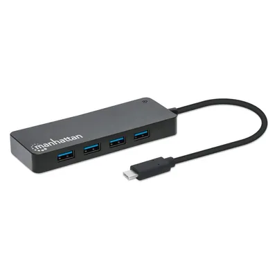 Produktbild von MANHATTAN 7-Port USB Hub C-Stecker A-Buchse 5Gbit/s schwar