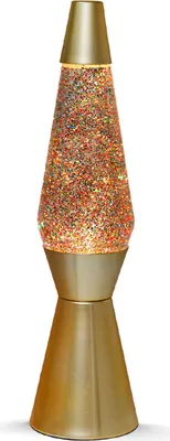 Immagine prodotto di Lampada lava con glitter oro, 40 cm