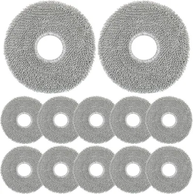 Produktbild von 12 Stück Wischtücher für Dreame X50 Ultra Complete/L10s Ultra Gen 2/L10s Ultra/L10s Pro Ultra Heat/X40 Ultra Complete/X40 Ultra/L40 Ultra/Mova E30 Ultra Saugroboter, Mikrofaser Nasses Wischpad Zubehör