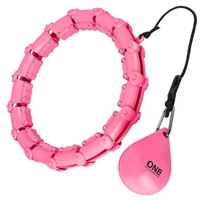Image de Hula hoop de massage ONE Fitness OHA02 avec poids rose
