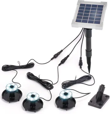 Produktbild von esotec Solar Über- und Unterwasserstrahler, 3 Spots kaltweiß, IP68, 101400