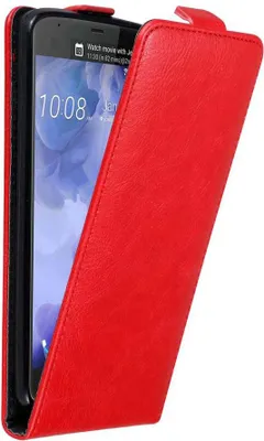 Produktbild von Cadorabo Hülle für HTC U ULTRA Schutz Hülle in Rot Flip Etui Handyhülle Case Cover