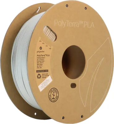 Produktbild von Polymaker PolyTerra Pla filament Muted White 1.75 mm 1KG