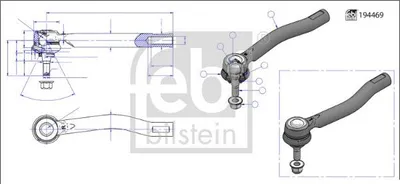 Produktbild von FEBI BILSTEIN Spurstangenkopf Spurstange für NISSAN NV200 / Evalia Bus Vorne Rechts 194763