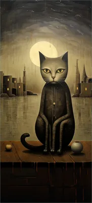 Produktbild von Türtapete Türposter Nachtwächter der Stille - Größe: 93 x 205 cm