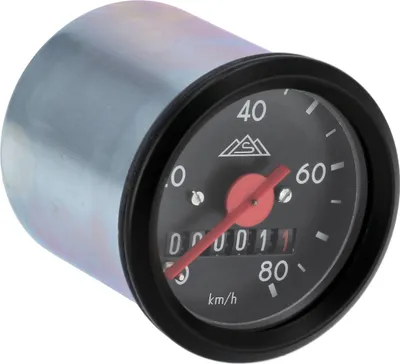 Produktbild von Tachometer Ø48mm bis 80km/h, mit Beleuchtung, mit Logo - Simson S50
