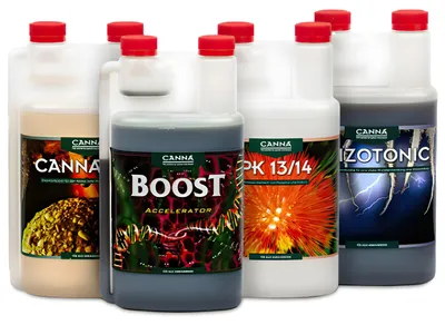 Produktbild von Canna Pflanzenzusätze Komplettset mit Cannazym & Rhizotonic 4x1 Liter für Pflanzengesundheit & Ertrag