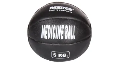 Produktbild von Schwarzer Leder Medizinball, 5 kg