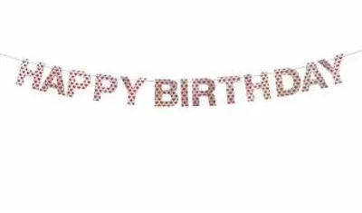Produktbild von Girlande Happy Birthday, HerzenMIX